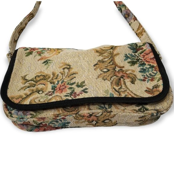 Floral Tapestry Shoulder Bag With Adjustable Strap FairyCore Nature CottageCore - Picture 4 of 10